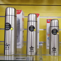 Earthstar Stainless Steel Vacuum Flask 500ml, 750ml, 1000ml Silver