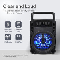 Tws USB Rechargeable Wireless Portable Bluetooth Speaker with Radio Colorful