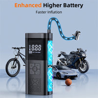 Portable Tire Inflator 150psi | Digital Display, LED Lighting, Triple Speed