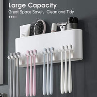Family Toothbrush Holder Wall Mounted with 4Cups , Kids Favorite Candy