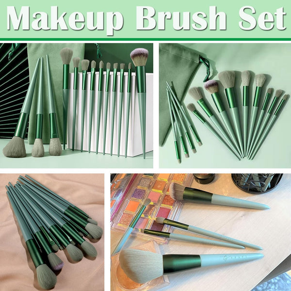 13pcs Makeup Brushes Cosmetic Full Set Soft Hair Female Make Up Tools