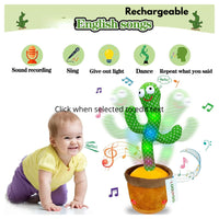Tiktok Dancing Cactus Toy with 60 Popular Songs + 3 Costumes Talking Singing