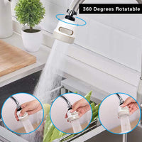 360 Rotating Kitchen Tap Extension 3 Modes Adjustment Abs Water Saving Tap