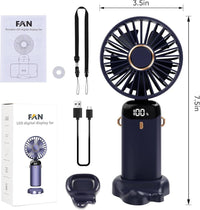 Portable USB Mini Fan- Handheld Cooling Fan Rechargeable Electric LED Fan