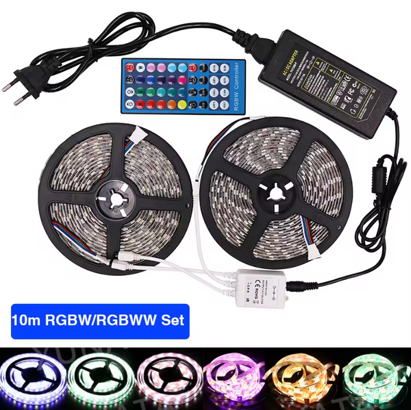 12v LED Light Strip 10m/5m 16.4ft RGB LED Tape Lights RGB Rope Lights 16