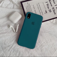 Super Luxury Soft Textured Protective Apple Silicone Case Back Cover for