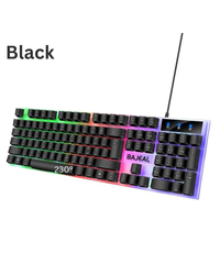 Bajeal K35 Colorful Rainbow Backlight Ergonomic USB Wire Waterproof RGB