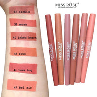 Miss Rose 2 in 1 Lipstick and Lip Liner Pink Nude & Red High Pigment Collection