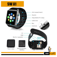 Dz09 & A1 Smart Watch - Touch Screen Camera Phone Call Music Sim Waterproof