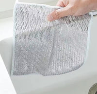 5pcs Non-Scratch Wire Dishcloth, Multipurpose Wire Dishwashing Rags for Wet