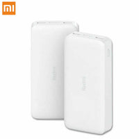 Xiaomi Redmi White 20000mAh Power Bank 18w Portable Charger 2 USB Port