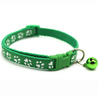 Cute Paw Design Cat Collar with Bell and Cat Belt - Adorable Accessory for