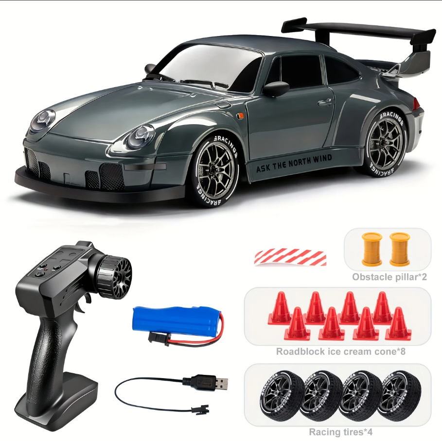 1:24 Remote Control Drift Car, 2.4Ghz 4wd Remote Control Car with Lights