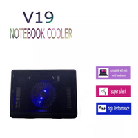 V19 Cooling Pad Portable Slim USB Powered External for Laptops