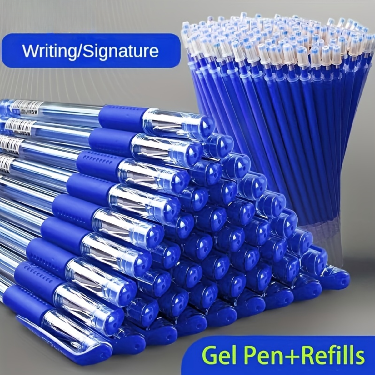 3 Pens + 20 Refills Gel Pen Set School Supplies Black Blue Red Ink Color