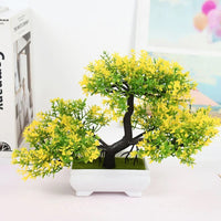Artificial Plants Bonsai Small Tree Pot Plant Flowers Potted Ornaments for