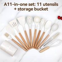 Silicone Kitchenware Spoon Set Non-Stick Cookware Utensils Set Spatula
