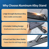 Aluminum Alloy Stainless Steel Adjustable 11 - 17 Inch Notebook Holder