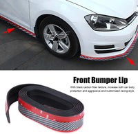 Samurai Black Carbon Front Bumper Lip Protector Rubber Body Guard