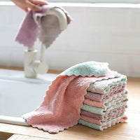 1pc Super Absorbent Microfiber Kitchen Dish Cloth for Household Cleaning Towels