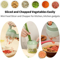 Electric Food Chopper Vegetable Slicer Garlic Grinder Handheld Cutter Grater