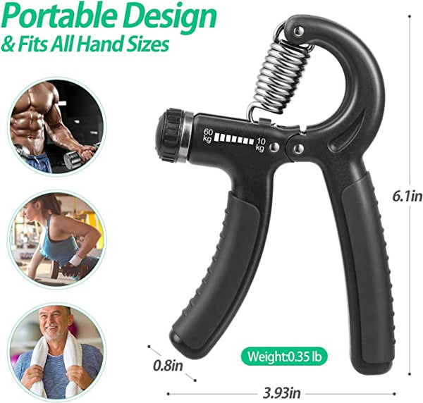 5-60kg Adjustable Heavy Gripper Fitness Hand Exerciser Grip FatGrip Wrist