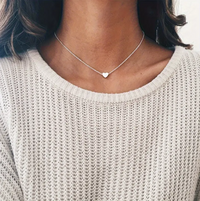 Women's Heart Charm Pendant Choker Necklace