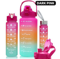 3pcs Water Bottle Colourful 2000ml 800ml 300ml 3 in 1