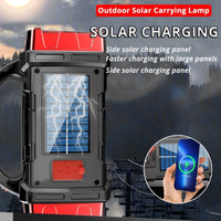 Hb 2678 Super Bright Solar LED Camping Flashlight with COB Work Lights USB