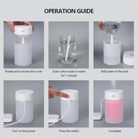 260ml Ultrasonic Humidifier with Aroma Diffuser & Night Light