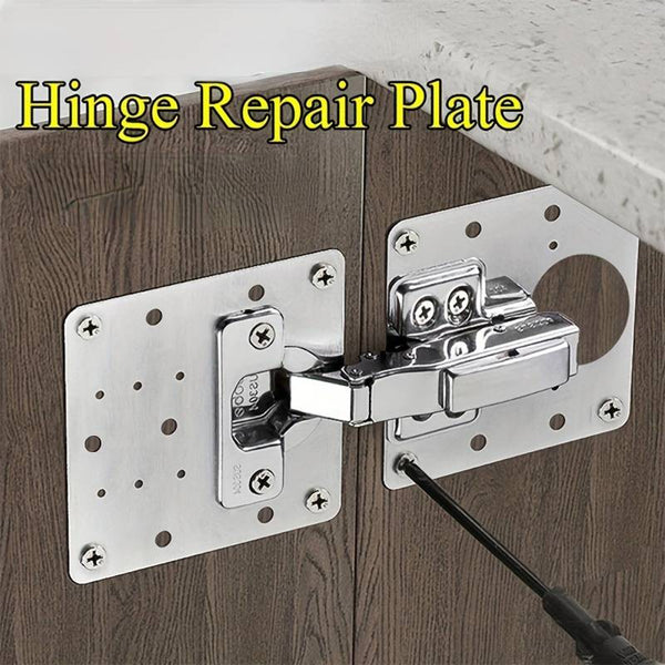 Upgrade Your Cabinet with This Stainless Steel Hinge Repair Plate