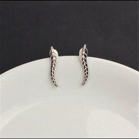 Gold Earring Leaf Stud for Women 1 Pair Gold or Silver Earring