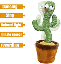 Tiktok Dancing Cactus Toy with 60 Popular Songs + 3 Costumes Talking Singing