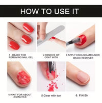 15ml Women Nail Remover Gel Tip Cleaning Synthetic Fingernail Magic Polish