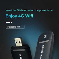 4g Lte USB WiFi Dongle 150Mbps Mobile Broadband Modem & Sim Card Router for