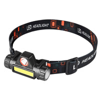 Led Headlamp Super Bright Xpe+cob USB Rechargeable Built-in Battery Durable