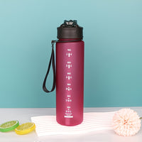 Grinkwell 26oz Frosted Sports Water Bottle - Leakproof, BPA-Free PC with