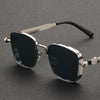 Retro Steampunk Silvery Square Metal Frame Trendy Glasses, Suitable for Both