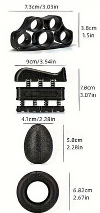 5pcs/set Hand Gripper Gym Fitness Hand Grip Ball Kit Power Finger Forearm