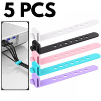 5pcs or 10 Pcs Silicone Cable Organizer Candy Color Data Cable Tie Wire