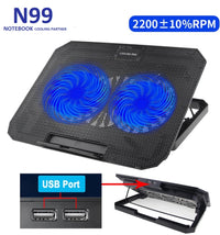 N99 Laptop Cooling [Application Laptop Size:12-16inch] Pad with Adjustable