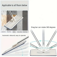 Adjustable Cotton Bucket Scratch Mop with Washable Pads, Hands-Free