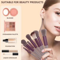 13pcs Makeup Brush Set with Storage Bag Makeup Sponge Soft Fur Eye Shadow