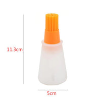 Portable Silicone Oil Bottle with Brush