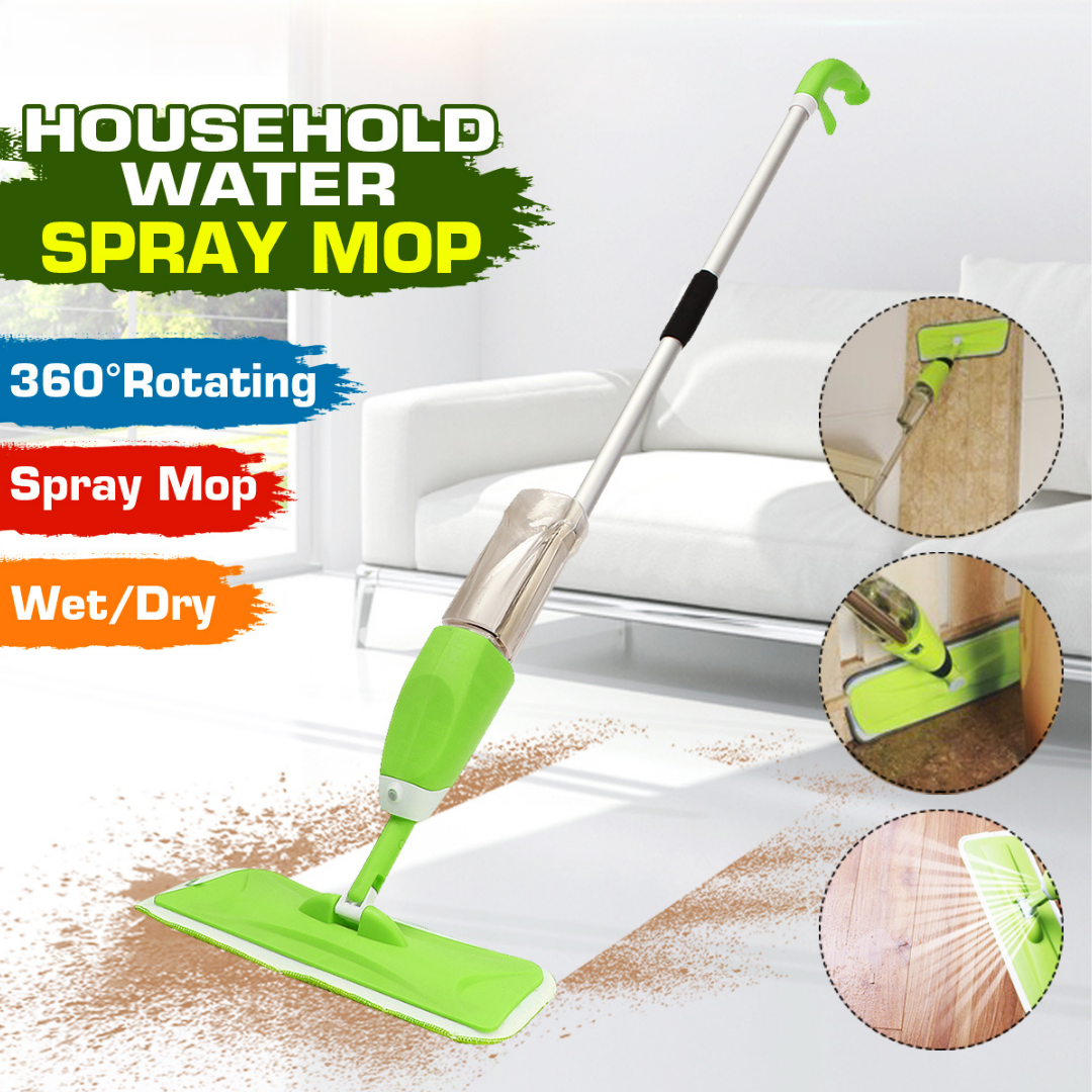 Healthy Spray Mop with Removable Washable Cleaning Microfiber Pad 360 Degree