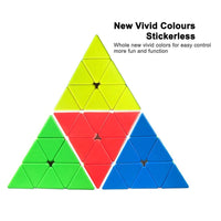 3x3x3 Triangle Pyramid Speed Magic Square Professional Magic Game Colorful