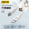 Aspor A108 100w USB Type C Cable to USB C 7a Fast Charging Charger Wire Cord