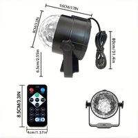 Led Sound Activated Party Lights Control Dj Lighting Disco Ball Strobe Club