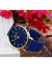 Women's Analog Watch with Gold Plated Dial - Blue