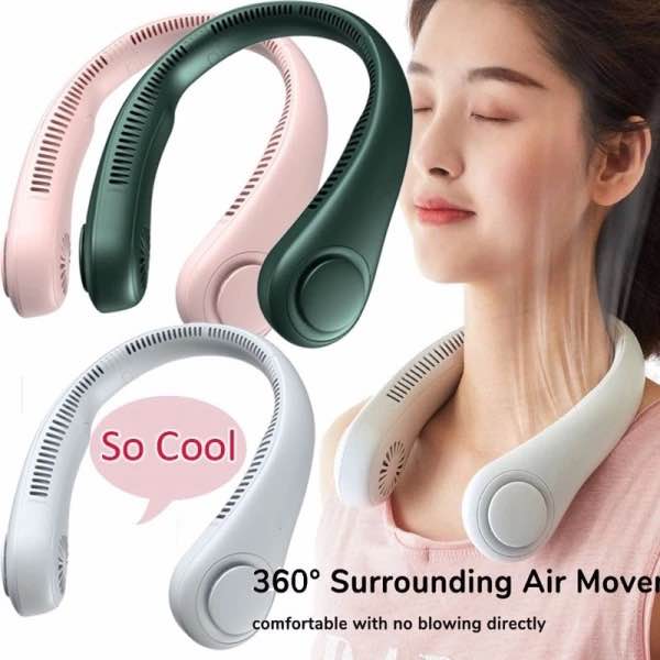 Foldable Bladeless Wearable Neck Fan – Travel & Sports